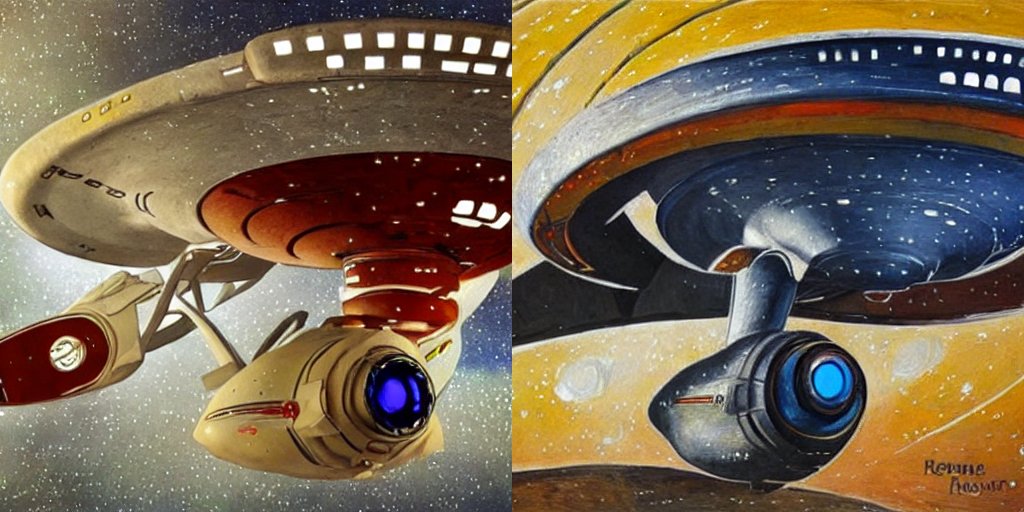 StarTrek starship - Pierre-Auguste Renoir style